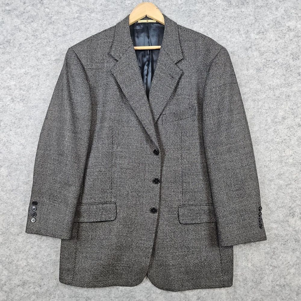 Joseph‎ Abboud Blazer Size 42 Nailhead Tweed Wool & Alpaca Union Made Nordstrom